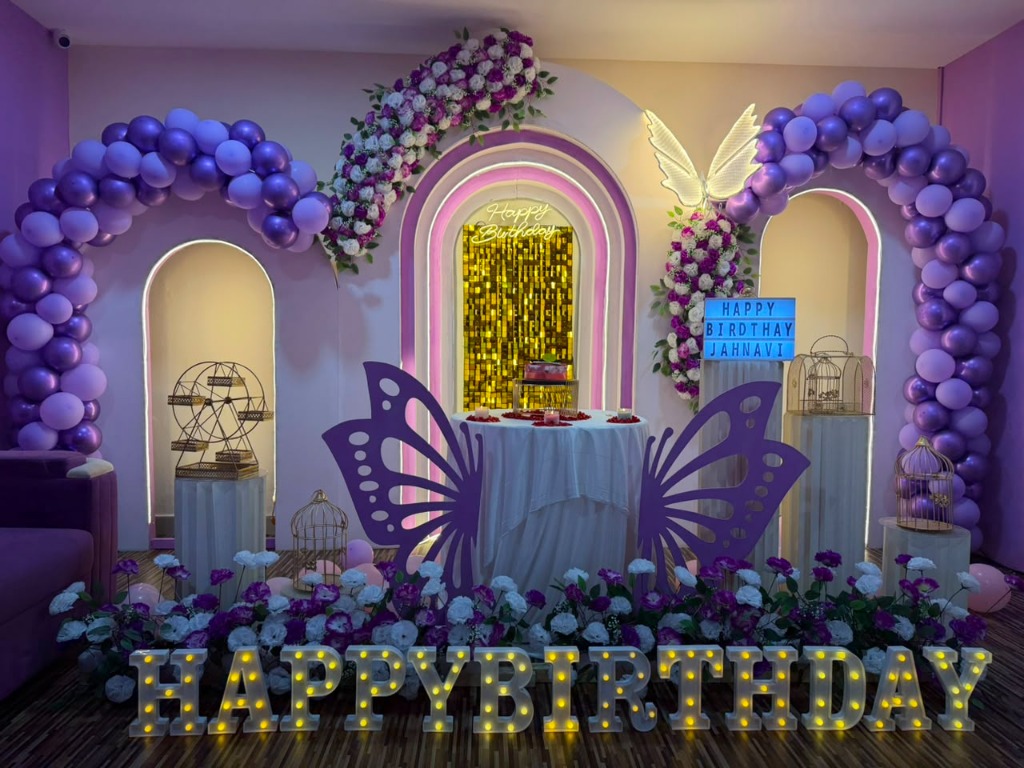 Royal Purple Floral & Butterfly Wings
